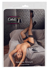 Schwarze verführerische Netzstrümpfe mit elegantem Spitzenabschluss von Cottelli LEGWEAR