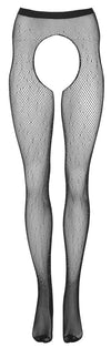 Schwarze Glitzer-Netz-Straps-Strumpfhose mit offenem Schritt und Cut-outs von Cottelli – Ansicht 7