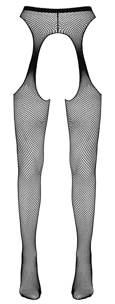 Schwarze verführerische Straps Strumpfhose mit offenem Schritt von Cottelli LEGWEAR – Ansicht 6