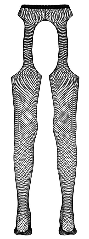 Schwarze verführerische Straps Strumpfhose mit offenem Schritt von Cottelli LEGWEAR – Ansicht 7