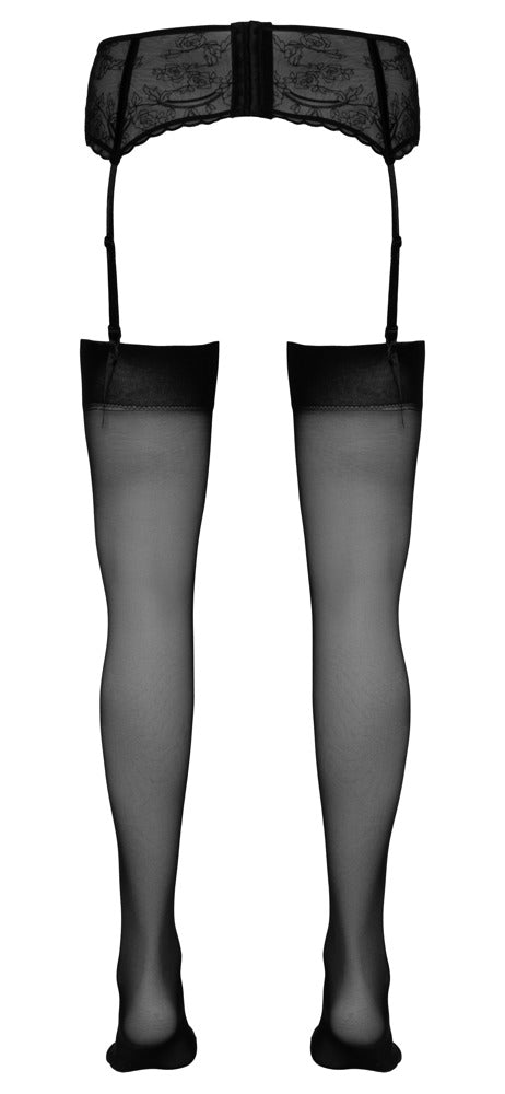 Schwarze seidige Straps-Strümpfe als zeitloser Klassiker 20 den von Cottelli – Ansicht 5