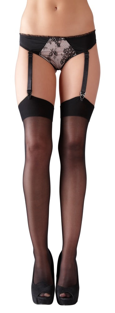 Schwarze seidige Straps-Strümpfe als zeitloser Klassiker 20 den von Cottelli – Ansicht 2