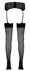 Schwarze seidige Straps-Strümpfe mit Ziernaht und Hochferse 15 den von Cottelli – Ansicht 5