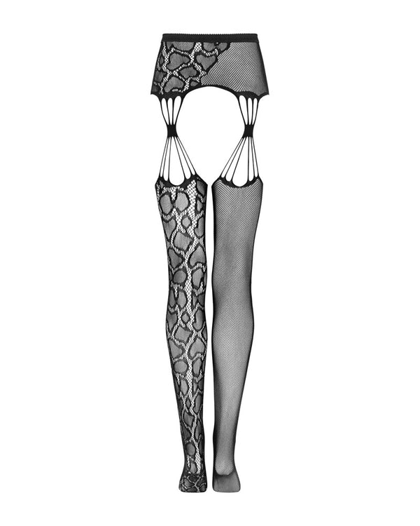 Schwarze Strapsstrümpfe S821 als vielseitiges Dessous-Accessoire von Obsessive – Ansicht 4