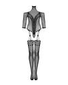 Schwarzes Bodystocking G333 mit verlockenden Verzierungen von Obsessive – Ansicht 3