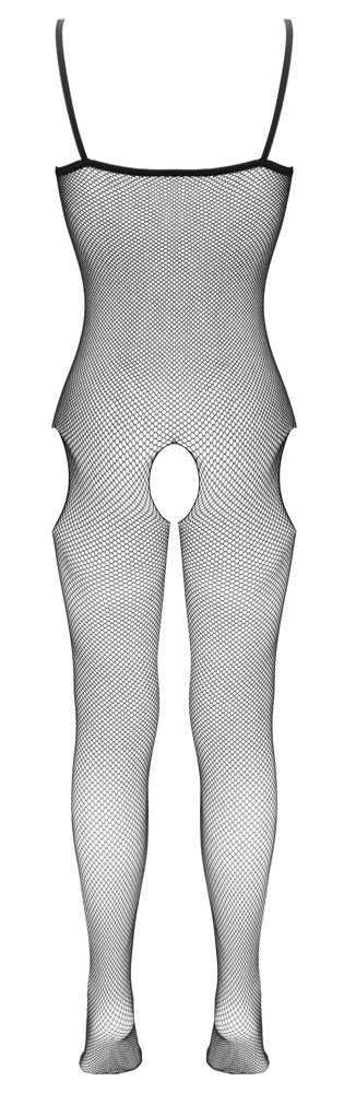 Schwarzer nahtloser Netz Catsuit ouvert mit aufregenden Hüft Cut outs von Fantasy by Cottelli – Ansicht 5