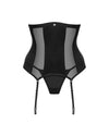 Schwarze Unterbrust-Corsage Chic Amoria mit String von Obsessive – Ansicht 3
