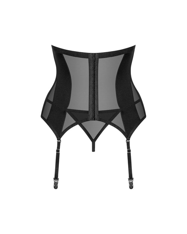 Schwarze Unterbrust-Corsage Chic Amoria mit String von Obsessive – Ansicht 4