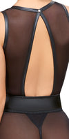 Schwarzes Strapshemd-Set aus Powernet mit Mattlook-Details von Cottelli – Ansicht 6
