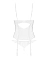 Weißes transparentes Set Alissium mit Strapshemd und String von Obsessive – Ansicht 7