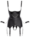 Schwarzes aufregendes busenfreies Strapshemd Set mit soften Handfesseln von Cottelli BONDAGE – Ansicht 8