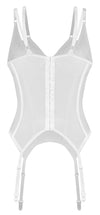 Weiß-transparentes Strapshemd Arrowel mit zarter Spitze von Obsessive – Ansicht 7