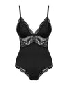 Schwarzer Body 810-TED-1 aus Stretchmaterial mit feiner Spitze von Obsessive – Ansicht 6