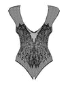 Schwarzer Body B112 aus weichem Mesh mit frechem Design von Obsessive – Ansicht 6