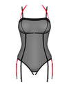 Schwarzer semitransparenter Stringbody Glandez mit abnehmbarem Neckholder von Obsessive – Ansicht 3