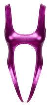 Pinkfarbener minimalistischer Body aus Glanzmaterial in Metallic-Pink von Cottelli – Ansicht 5