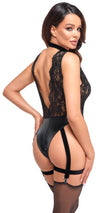 Straps-Body mit Halsband, 2-Wege-Reißverschluss und Kette von Noir Handmade – Ansicht 9