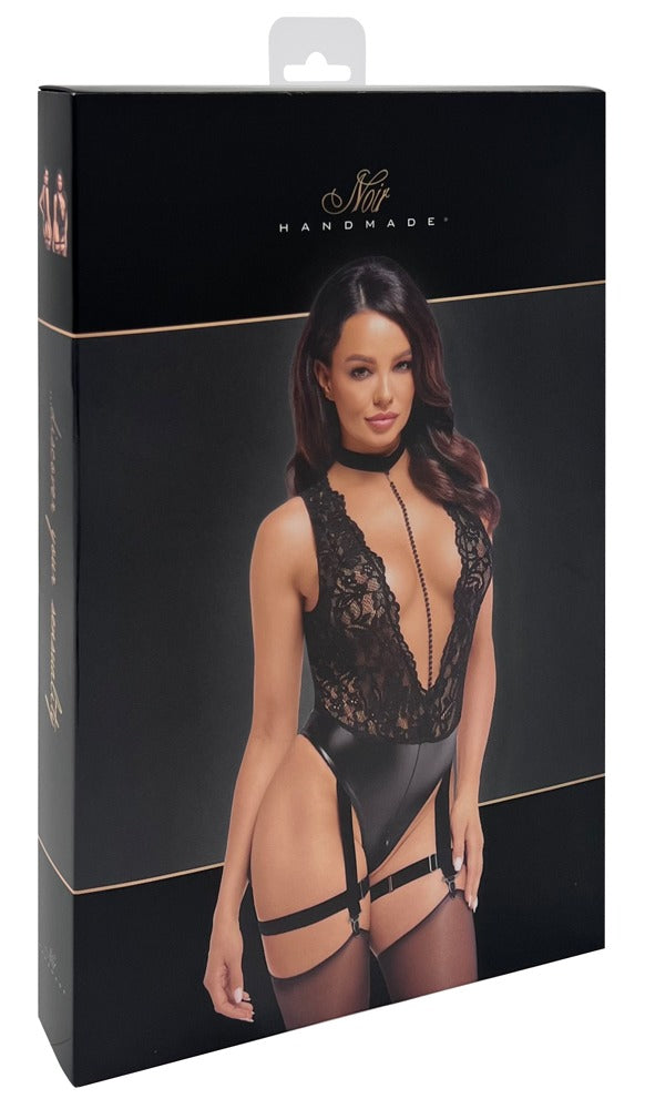 Straps-Body mit Halsband, 2-Wege-Reißverschluss und Kette von Noir Handmade – Ansicht 6