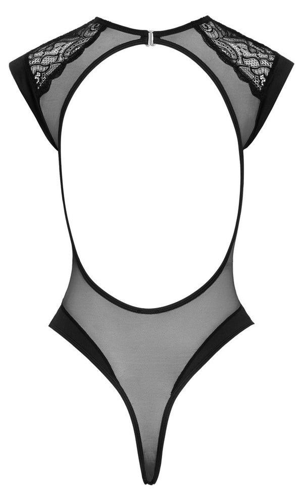 Schwarzer verführerischer Body mit Spitze und Strass von Cottelli LINGERIE – Ansicht 7