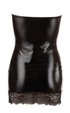 Schwarzes Neckholder-Kleid im Wetlook mit Clipverschluss von Cottelli PARTY – Ansicht 7