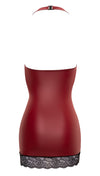 Rotes enganliegendes Minikleid mit Neckholder und Spitzeneinsätzen von Cottelli PARTY – Ansicht 7