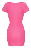 Pinkfarbenes figurbetontes Kleid mit großem Ausschnitt von Cottelli PARTY – Ansicht 7