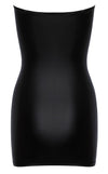 Schwarzes trägerloses Tube-Kleid im Mattlook mit Zierschnürungen und Ösen von Cottelli PARTY – Ansicht 7