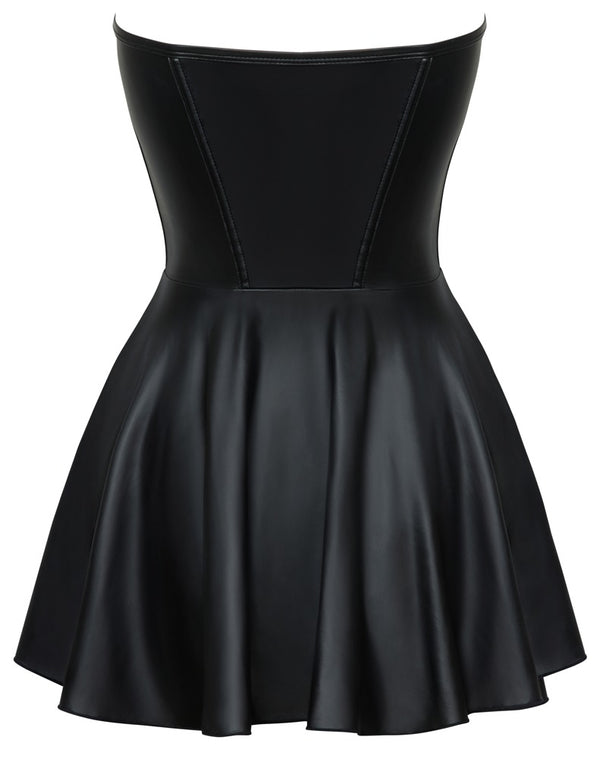 Schwarzes Tube-Minikleid im Corsagen-Style mit Formstäben und Haken-Verschluss von Cottelli PARTY – Ansicht 8