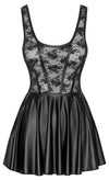 Schwarzes verführerisches Minikleid aus Spitze und Mattlook von Cottelli PARTY – Ansicht 5