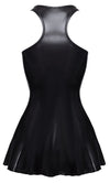 Schwarzes figurbetonendes Minikleid im glänzenden Wetlook von Cottelli PARTY – Ansicht 6