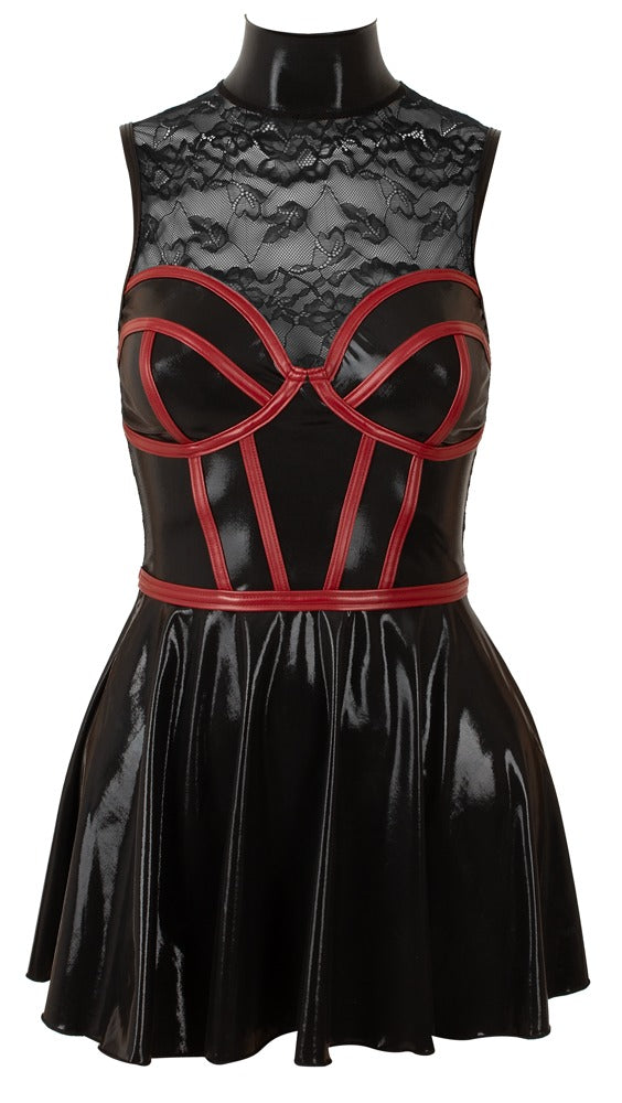 Schwarzes atemberaubendes Minikleid in eleganter Corsagen Optik von Cottelli PARTY – Ansicht 8