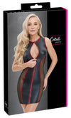 Schwarzes aufregendes Mattlook Minikleid mit seitlichen Netz Einsätzen von Cottelli PARTY