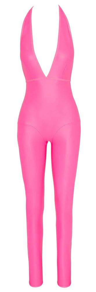 Neonpinkfarbener Overall mit Rio-String im Mattglanz von Cottelli PARTY – Ansicht 6