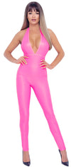 Neonpinkfarbener Overall mit Rio-String im Mattglanz von Cottelli PARTY – Ansicht 3