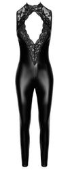Eleganter Overall mit Spitzeneinsatz und Hakenverschluss von Noir Handmade – Ansicht 12