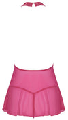Pinkfarbenes Babydoll aus Spitze und Powernet mit Keyhole-Ausschnitt von Cottelli – Ansicht 8