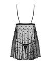 Schwarzes Heartia Babydoll für wahre Verführerinnen von Obsessive – Ansicht 4