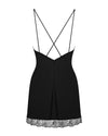 Schwarzes Set Bella Rou mit kurzem Dessouskleid und String von Obsessive – Ansicht 4