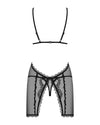 Schwarzes Set Millagro mit sinnlicher Chemise und Tanga von Obsessive – Ansicht 4