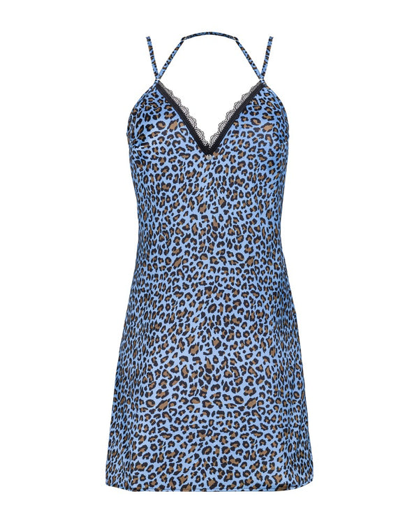 Blaues Set Nadines mit sinnlichem Hemd und Tanga von Obsessive – Ansicht 3