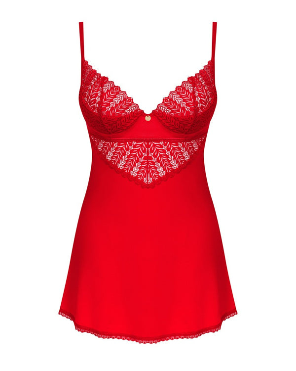 Rotes Kleid Ingridia mit String und großflächigem Rücken-Cut-out von Obsessive – Ansicht 3
