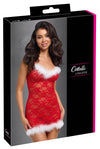 Rotes verführerisches Negligé mit weichem Federbesatz von Cottelli LINGERIE