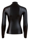 Schwarzes hautenges Top im Mattlook mit Stehkragen und langen Armen von Cottelli PARTY – Ansicht 6