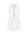 Weißes Peignoir Heavenlly mit durchscheinendem Stoff und Spitze von Obsessive – Ansicht 3