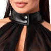 Transparenter Neckholder-Bolero mit Druckknöpfen von Noir Handmade – Ansicht 8