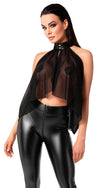 Transparenter Neckholder-Bolero mit Druckknöpfen von Noir Handmade – Ansicht 7