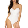 Weißes verführerisches Bodysuit Kostüm mit markantem Knochendesign | Leg Avenue