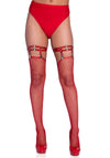 Eleganter Strumpfgürtel mit schillernden Nieten-Details, rot | Leg Avenue