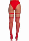Eleganter Strumpfgürtel mit schillernden Nieten-Details, rot | Leg Avenue