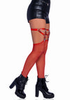 Strumpfhalter mit Pentagramm-Nieten, Gothic Style, rot | Leg Avenue